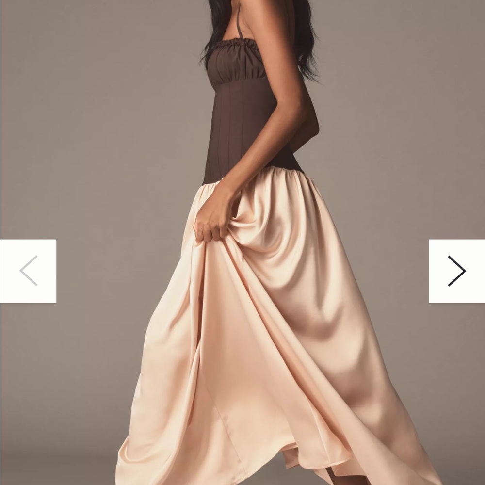 WeWoreWhat Drop Waist Corset Maxi Dress